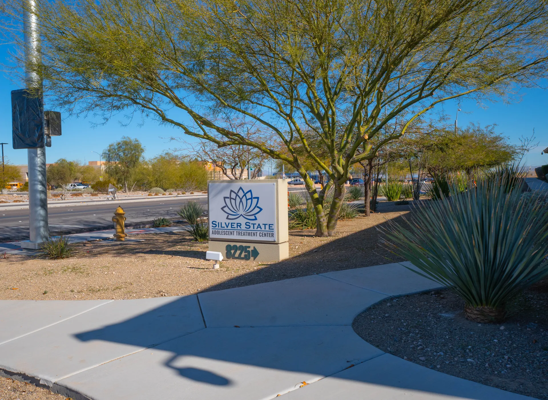 Silver State Treatment Center street sign near North Las Vegas