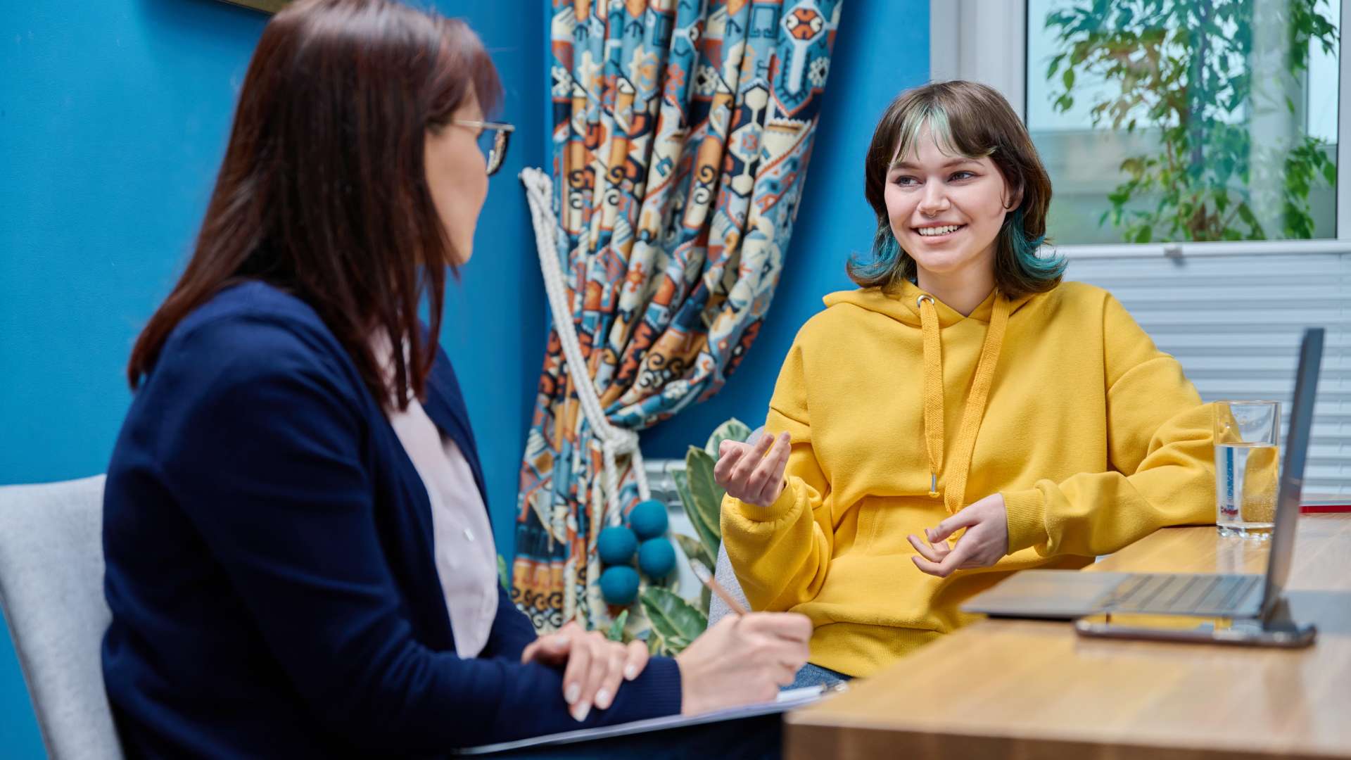 Teen participating in a therapy session